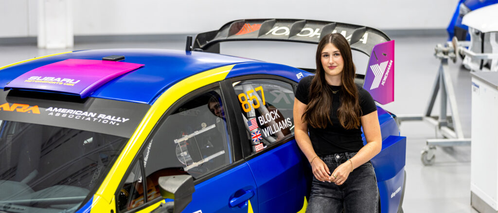 Lia Block Poses With Subaru WRX ARA24 2