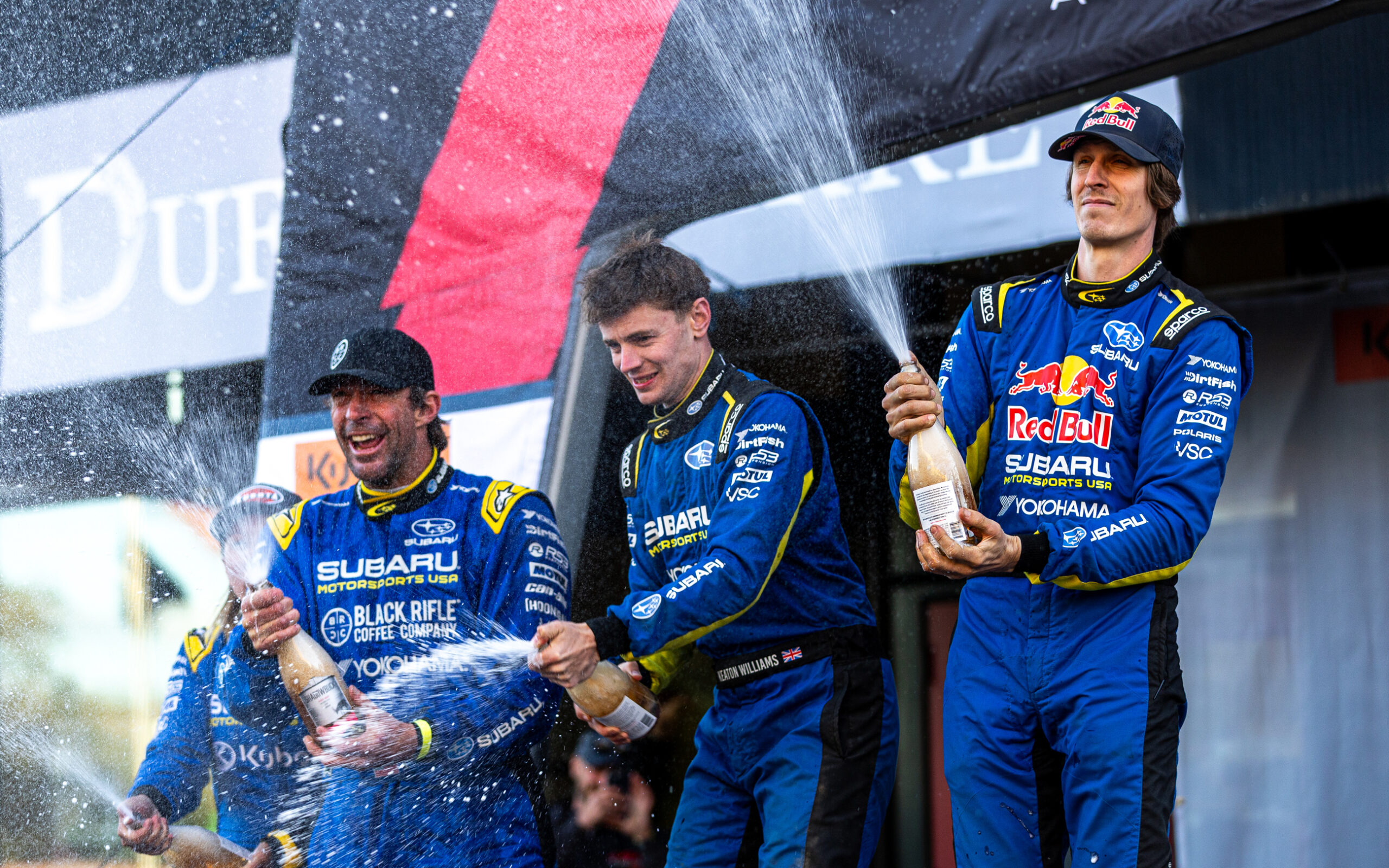 Subaru Motorsports USA 2025 Oregon Podium Spray scaled