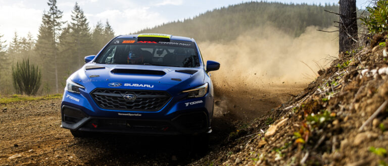 Subaru Motorsports USA Recovers from Rollover to Secure Class Podium at Olympus Rally